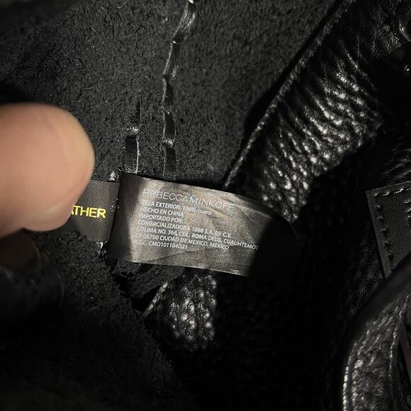 Rebecca Minkoff Mini Unlined Tote Handbag Black - Picture 13 of 15